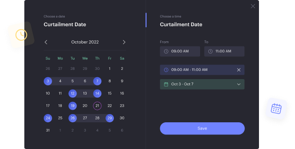 Schedule-Based Curtailment